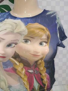 (800)Frozen Crop Top - Size Small
