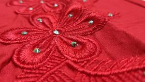 Cute Red Baby Dress with Flower Detail