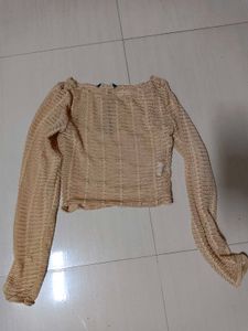 Sheer Striped Long Sleeve Top