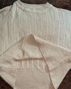 Beige Knit Sweater - Stylish &amp; Comfortable