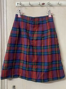 Plaid Pleated Mini Skirt