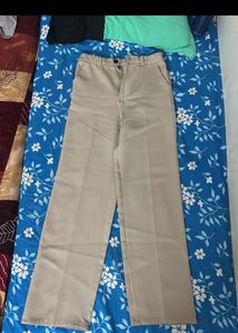 Cream Wide Leg formal Trousers