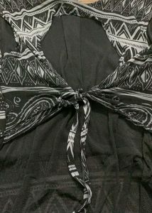 Boho Print Tie-Front top