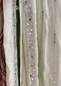 Pastal green mirror work skirt suit Set😍