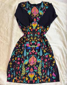 Elegant Black Printed Kurti