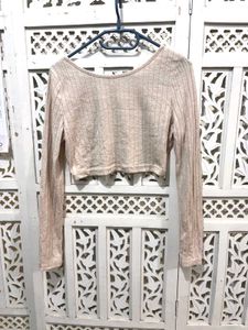 💝Ribbed Long Sleeve Cropped Top G