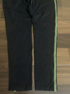 Comfortable Black &amp; Green Striped Pants