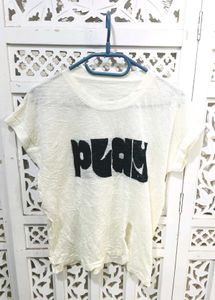 💝Play Graphic Print T-Shirt E