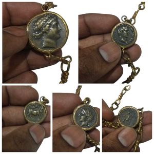 Vintage 1960s Antiqued Brass Greco-Roman 50 CM