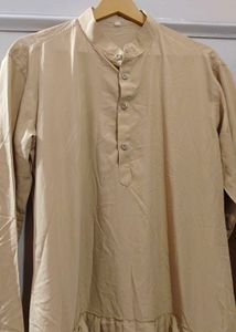 Tan Designer Kurta With Chudidar Pajama