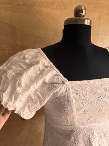 White Broderie Anglaise Dress