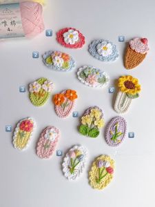 Crochet Hair Clips - Floral Designs price  is per