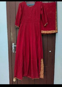 Heavy Party Wear Gown With Shall