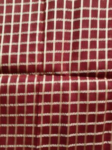 Maroon & Gold Checked Fabric