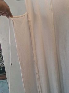 Classic White Ribbed Tunic Top