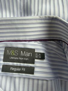 Marks &amp; Spencer  100% Cotton Striped Formal Shirt