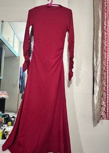 Elegant Red Ruched bodycorn desss
