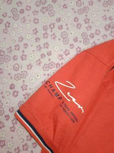 Men's Red Graphic Polo T-Shirt