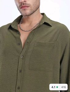 Boxy fit Premium Olive Green Shirt