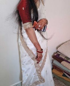 Embroidered embelished bollywood tissue pure silk