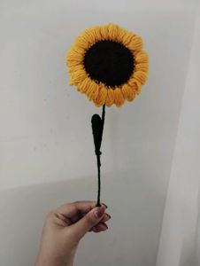 Handmade Crochet Sunflower Decor
