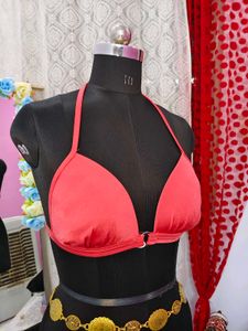Coral Halter Bikini Top(made in caribbean)