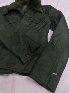 Women's Fur Collar Belted Jacket