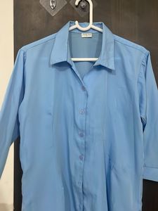 Light Blue Collared Button-Up Shirt