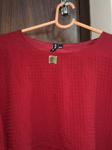 Red tunic dress for women