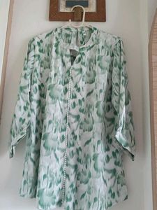 Green Floral Print top