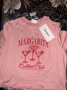 Pink Margarita Cocktail Club Cropped Tee
