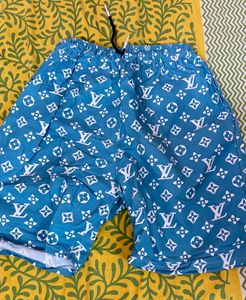 Stylish Blue LV Print Shirt