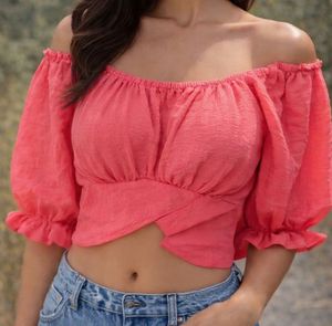 Chic Off-Shoulder Ruffled Crop Top