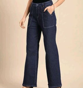 Blue Wide Leg Jeans
