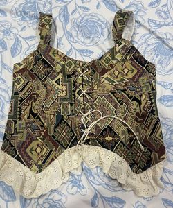 Vintage Corset Crop Top