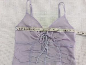 Lavender Ruched Halter Neck Top