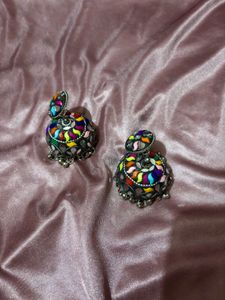 Boho Multicolor Jhumka Earrings