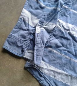 Blue &amp; Gray Striped Button-Down Shirt