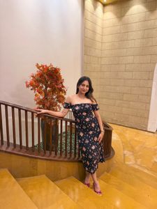 Floral Off-Shoulder Midi Dress