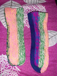 Self Knitted Winter Socks