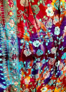 #कॉम्बो Vibrant Tie-Dye Floral Dupatta