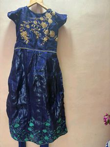 Blue Embroidered Dress