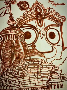 Lord Jagannath,Lord Ram , Yellow Page Art on Paper