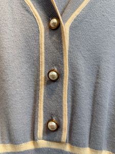 CLE Elegant Knit Dress with Pleated Skirt