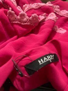 Vibrant Pink Lace Trim Cami Top