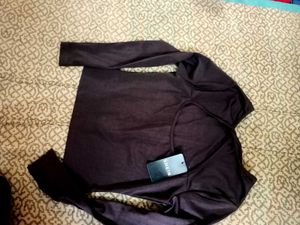 Branded back  Cut-Out Long Sleeve Top