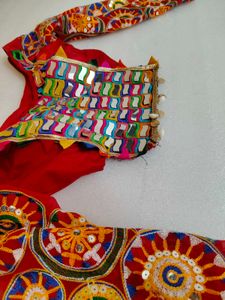 Embroidered Blouse with Mirror Work