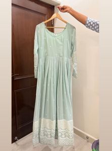 Embroidered Gown &amp; Dupatta Set 🩵