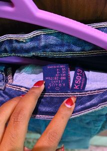 Blue Flared Denim Jeans