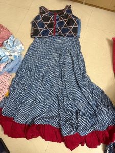 long frill gown